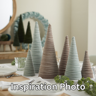 Trees Velvet Medium, Christmas 2025 Tabletop, Gift for: Emerald