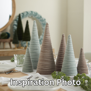 Trees Velvet Medium, Christmas 2025 Tabletop, Gift for: Black