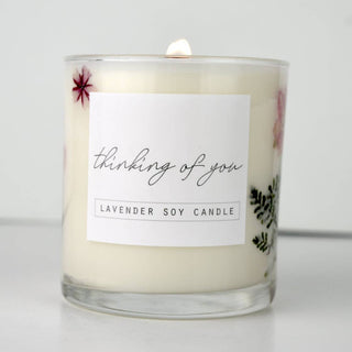 Thinking of you - In Lieu of Flowers: Sympathy Floral Candle
