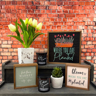 Fresh Flower Market Spring Décor 6x6 Sign - Home Décor