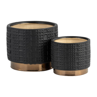 6" Black Ceramic Raised Mesh