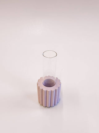 Scallop Concrete Propagation Vase: Raw Concrete