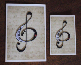 Treble Clef Quilled Card