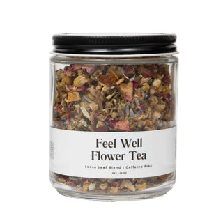 Feel Well Flower Tea - Loose Leaf Tea in Glass Jar - 1.25oz