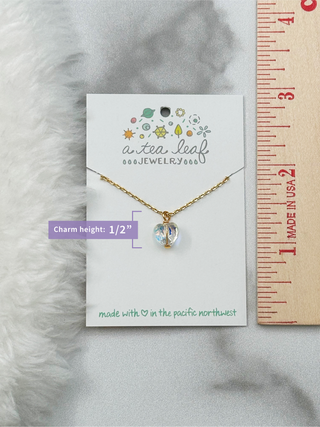 Crystal Heart Charm Necklace