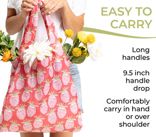 STRAWBERRIES blu Bag Reusable Shopper Tote