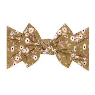 Baby Bling® Printed Knot soft nylon headband: Pink Rose