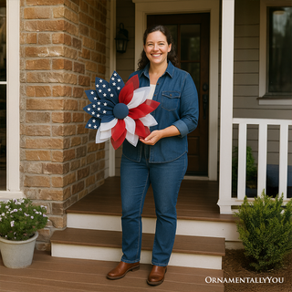 Rustic Burlap Patriotic 22" Wreath, American Flag Style