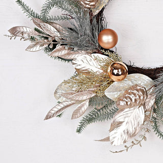 30780- 22in Twiggy Wreath-Fancy Champagne Holiday