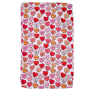 Valentines Be Mine Hearts Waffle Weave Towels - Home Decor