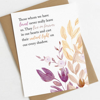 Sympathy Card, Grief Card, Condolence, Loss Card: Natural White Envelopes / Clear Protective Sleeves