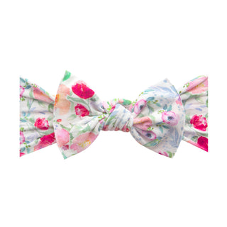 Baby Bling® Printed Knot soft nylon headband: Pink Rose