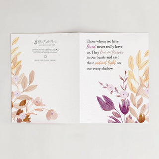 Sympathy Card, Grief Card, Condolence, Loss Card: Natural White Envelopes / Clear Protective Sleeves