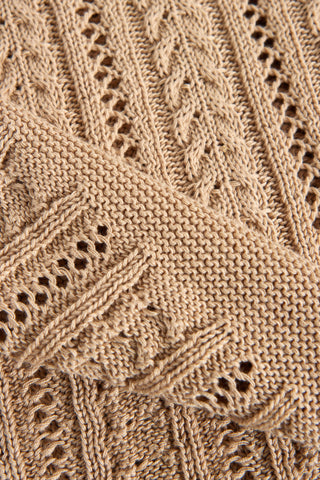 Baby Cotton Wheat Knitting Blanket with Matching Sweater
