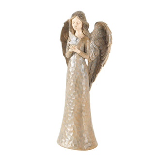 Angel Fig With Dove Rsn 10"H