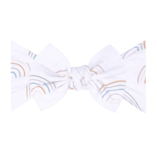 Baby Bling® Printed Knot soft nylon headband: Pink Rose