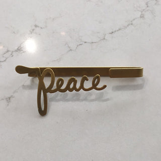 Gold Napkin Holder - Peace