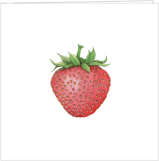 Greeting Card | Strawberry : 5.25" high x 5.25" wide