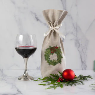 Juniper Wreath Wine Bag - Christmas