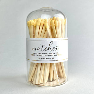 Modern Matchstick Bottle with Striker · 100 Long Safet: Yellow